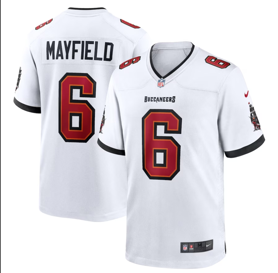 Men Tampa Bay Buccaneers 6 Baker Mayfield Nike white Game NFL Jersey